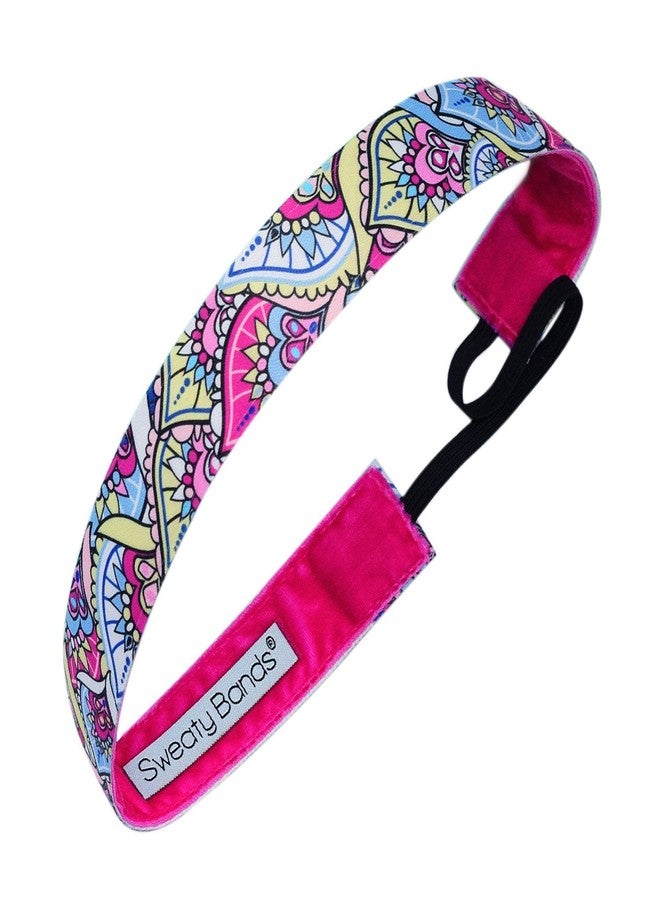 Sweaty Bands Womens Girls Headband - Non-Slip Velvet-Lined Sport Hairband - Weekender Fuschia - Image 1