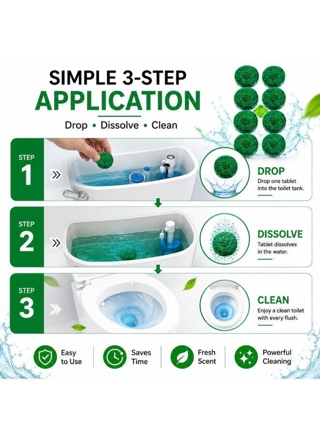 Lukadah Toilet Bowl Cleaning Tablets – Powerful Toilet Cleaner & Freshener, Easy-to-Use Multi Color Toilet Bowl Tablets - Image 5