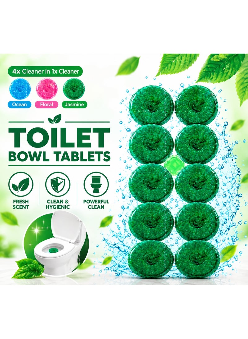Lukadah Toilet Bowl Cleaning Tablets – Powerful Toilet Cleaner & Freshener, Easy-to-Use Multi Color Toilet Bowl Tablets - Image 1