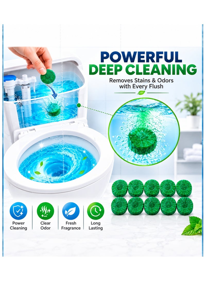 Lukadah Toilet Bowl Cleaning Tablets – Powerful Toilet Cleaner & Freshener, Easy-to-Use Multi Color Toilet Bowl Tablets - Image 2