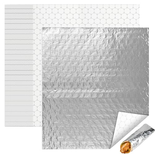 EcoDispose Pre-Cut Insulated Foil Sandwich Wrap Sheets for Hot Food, Grease-Resistant, 14 x 16 Inches, 500 PCS - Image 1