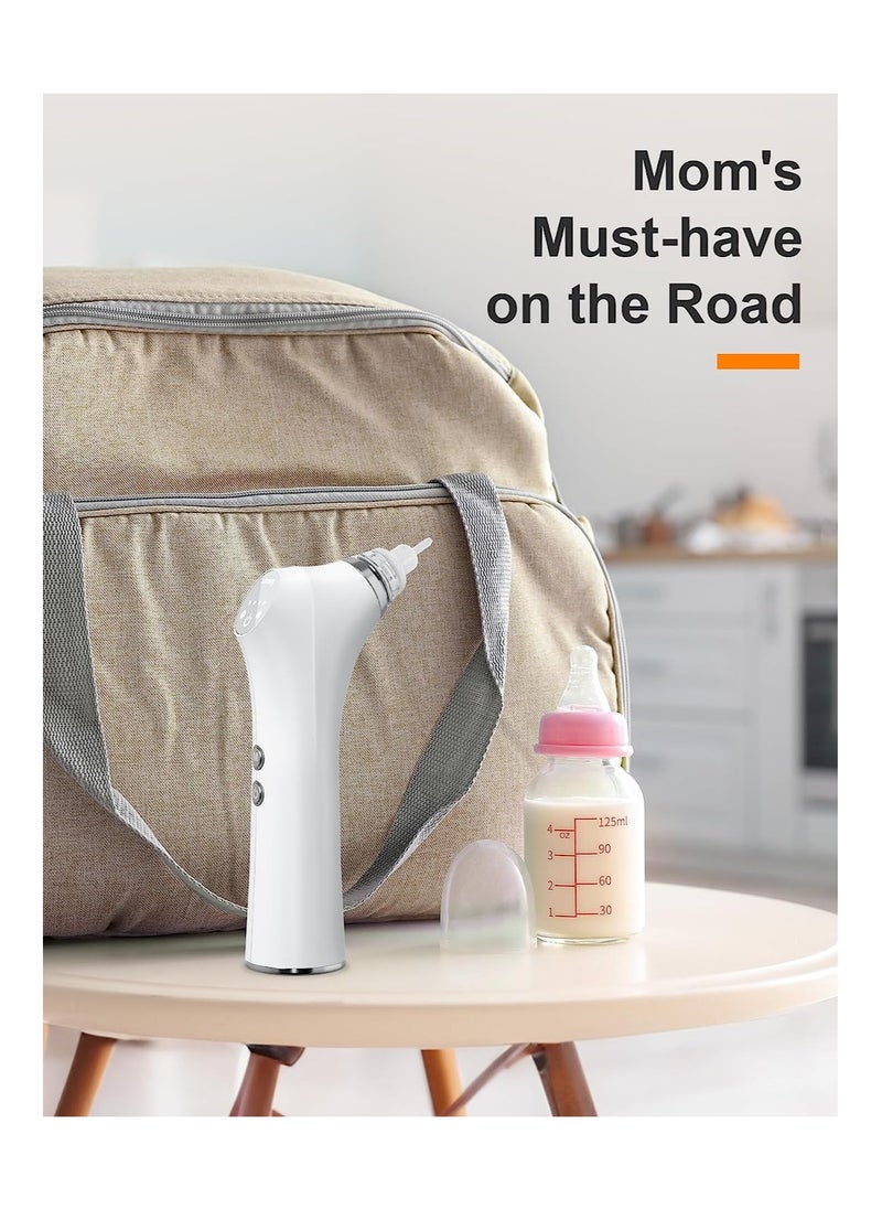 SYOSI Electric Baby Nasal Aspirator, Rechargeable Adjustable 3-Level Suction with Music and 3 Silicone Tips, Toddler Deeply Nose Cleaner  - Image 5