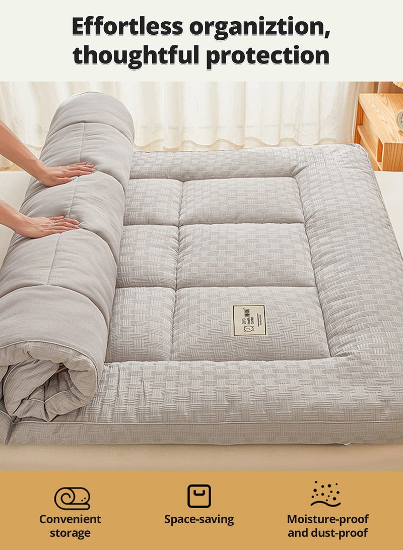 Hahamiya Luxury Mattress, 9cm Thickened Design, 10% Soy Fiber + 90% Hollow Fiber Scientific Filling, Lyocell Tencel Fabric, Soft & High Resilience, Skin-Friendly & Breathable, Anti-Mite & Moisture-Resistant - Image 4