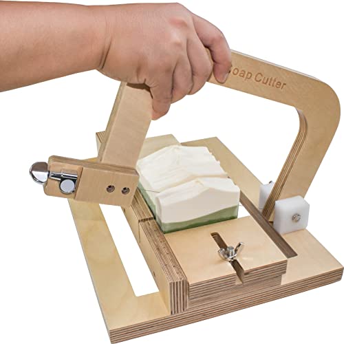 Hepgodin Wooden Soap Cutter for Soap Making Supplies Adjustable Wire Slicer Cutting Tool Handmade - Image 5