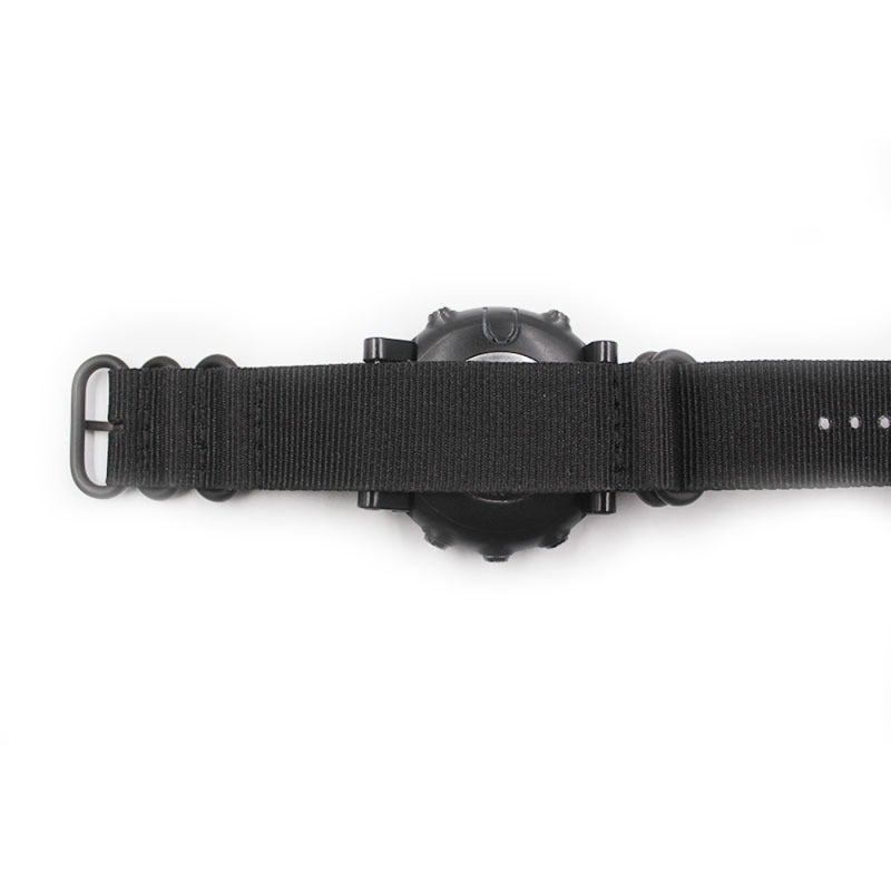 Smartwatch Band: 20mm 22mm 24mm Black Nylon & Silicon Strap - Easy Adjustable Length Waterproof Durable Design for Suunto Core Smartwatch Traditional Watch - Image 4