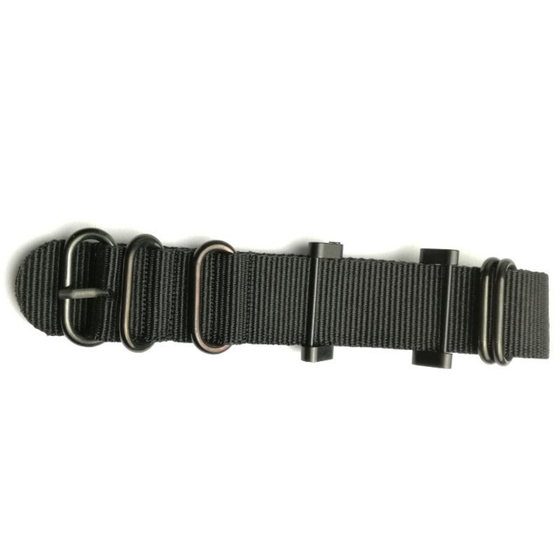 Smartwatch Band: 20mm 22mm 24mm Black Nylon & Silicon Strap - Easy Adjustable Length Waterproof Durable Design for Suunto Core Smartwatch Traditional Watch - Image 5
