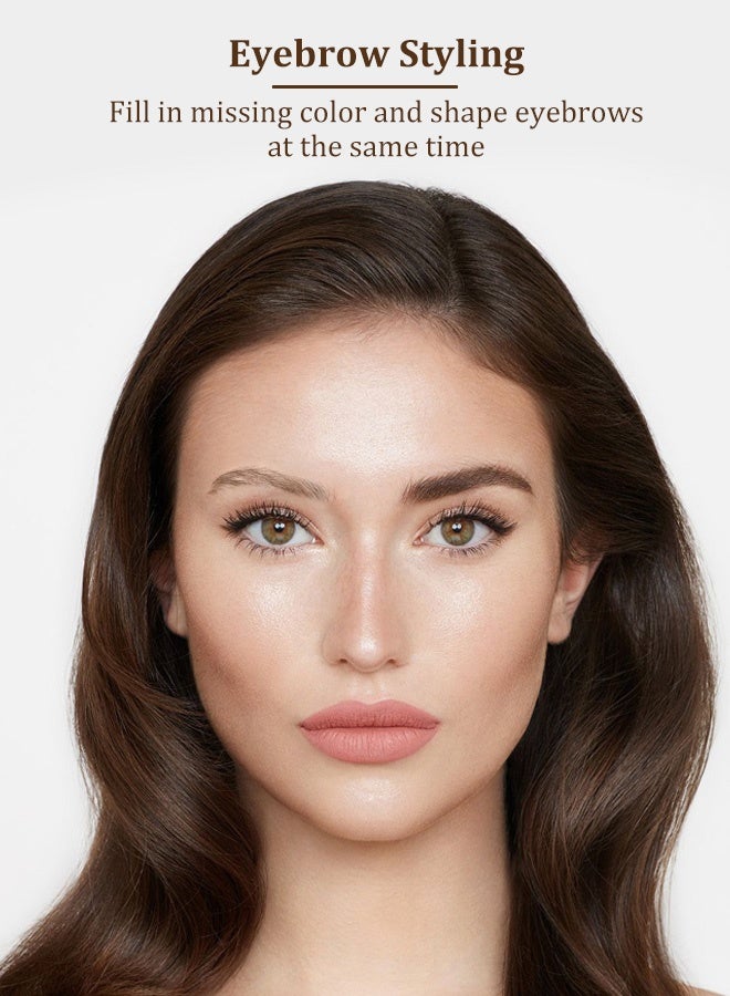 Generic （light brown）Multi-functional eyebrow powder for defining eyebrows and filling in hairline  - Image 2