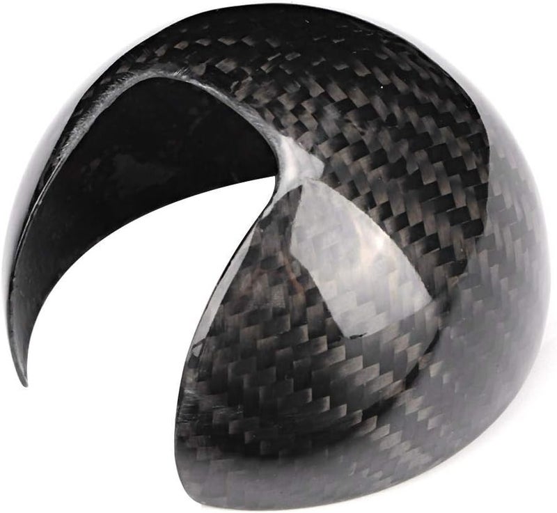 woobles Gear Shift Knob Cover , Car Carbon Fiber Gear Shift Knob Head Cover Fit for A3 S3 2012-2018 Left-Hand Driving - Image 1