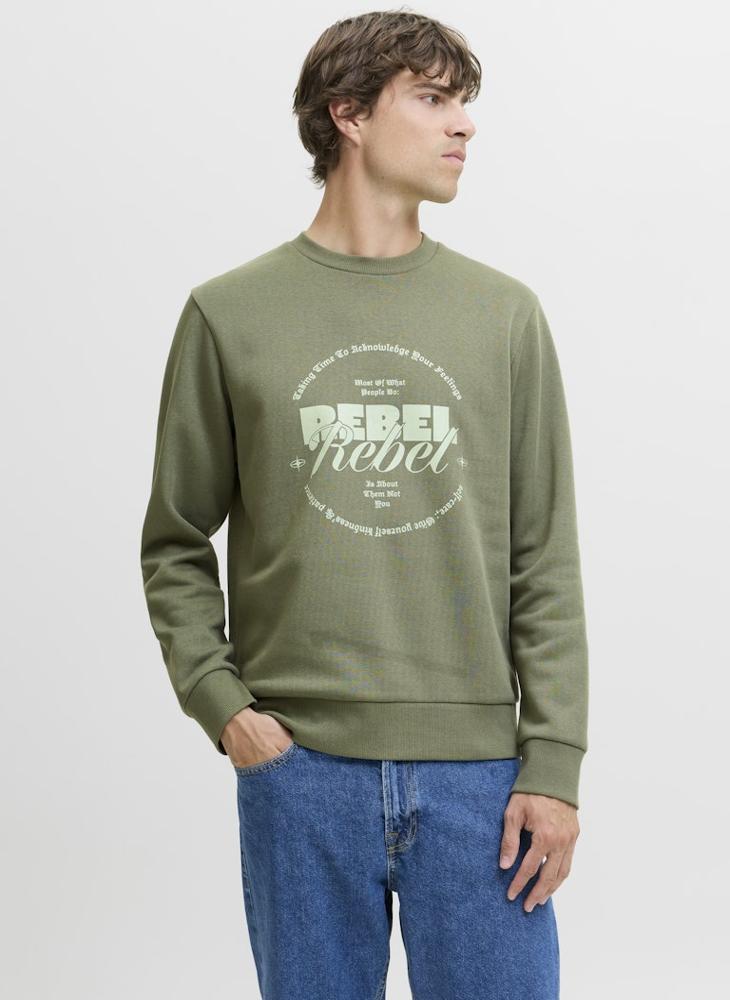 JJ Rebel Graphic Regular Fit Crew Neck Sweatshirt - Image 1