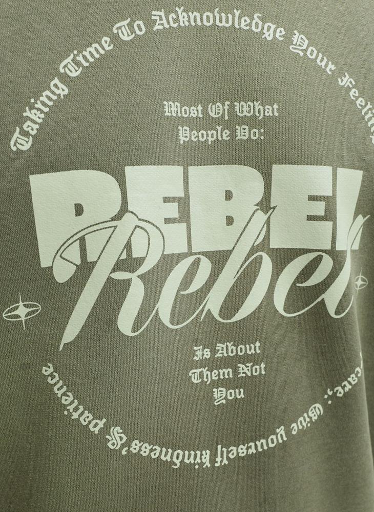 JJ Rebel Graphic Regular Fit Crew Neck Sweatshirt - Image 3