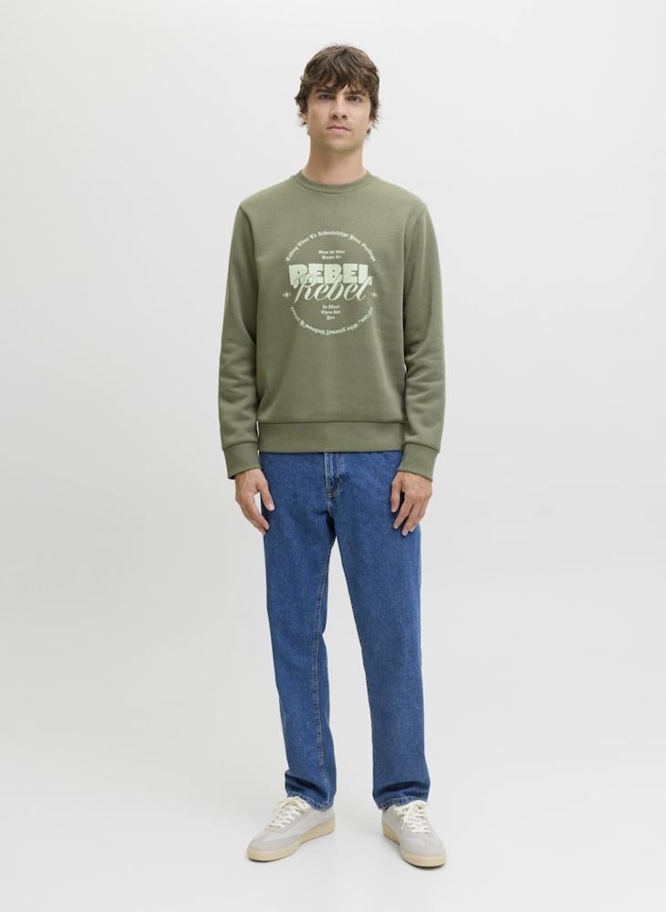 JJ Rebel Graphic Regular Fit Crew Neck Sweatshirt - Image 5