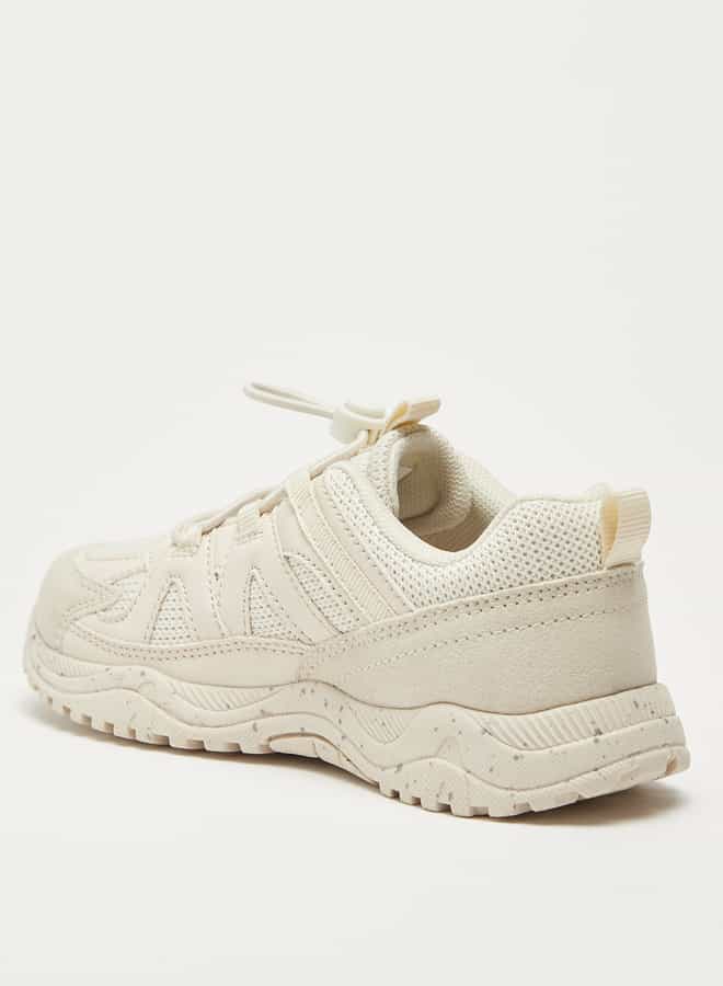 JUNIORS Boys Panelled Slip-On Sneakers with Drawstring Detail  - Image 2