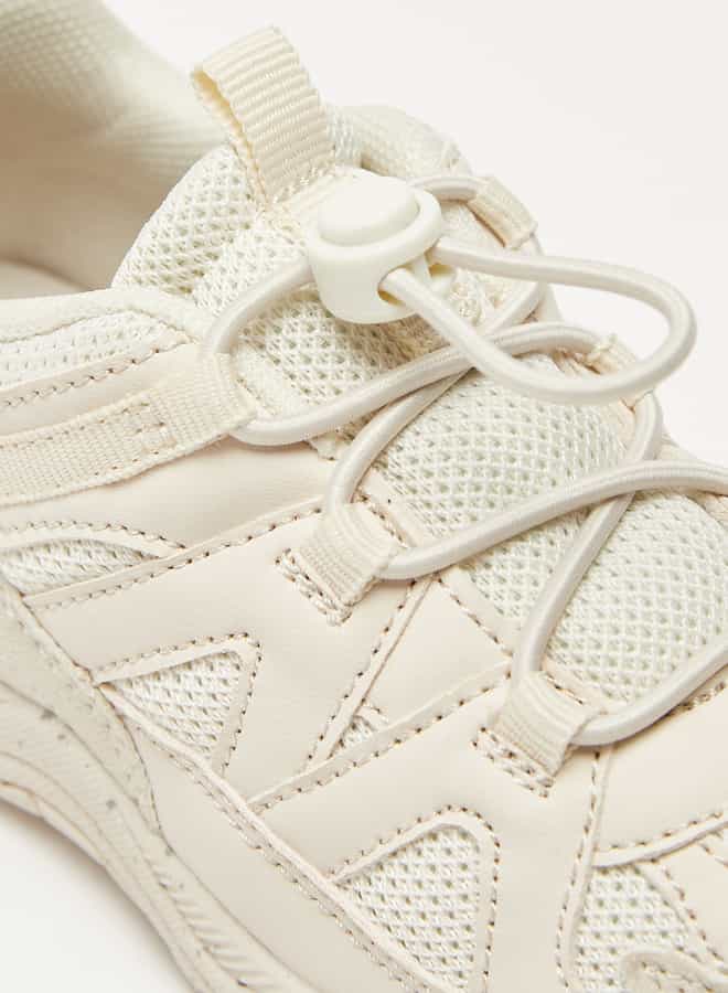 JUNIORS Boys Panelled Slip-On Sneakers with Drawstring Detail  - Image 5