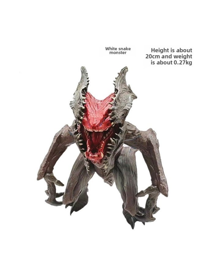 null - Pacific Rim Series White Snake Hates Twill Back Turtle Axe Head Sickle Head Monster Godzilla Hand-held Pendulum-Color:White Snake Monster - Image 1
