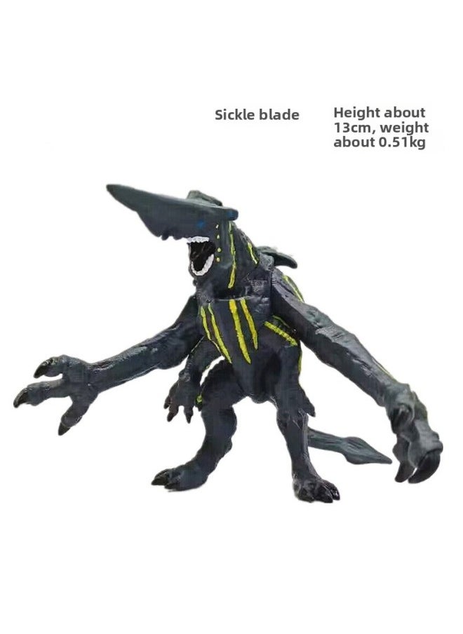 null - Pacific Rim Series White Snake Hates Twill Back Turtle Axe Head Sickle Head Monster Godzilla Hand-held Pendulum-Color:White Snake Monster - Image 1