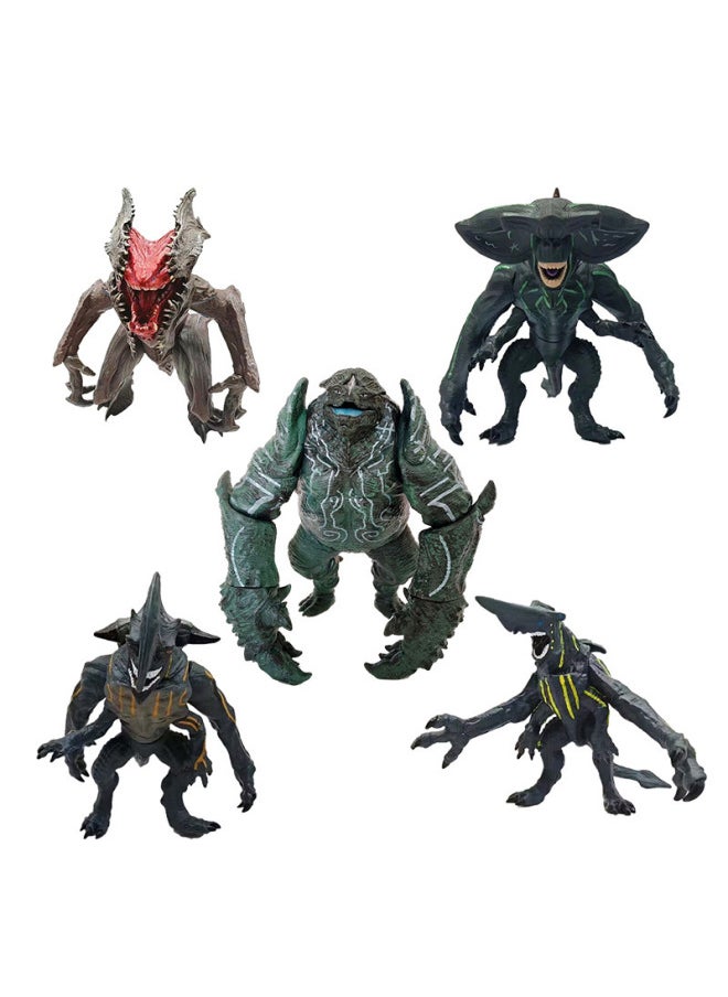 null - Pacific Rim Series White Snake Hates Twill Back Turtle Axe Head Sickle Head Monster Godzilla Hand-held Pendulum-Color:White Snake Monster - Image 1