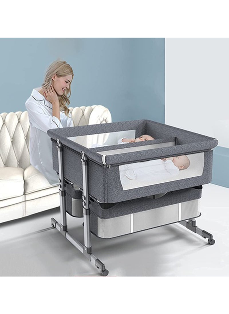 Baby Life - Twin Bassinets For Twins - Adjustable, Mesh, Storage - Image 1