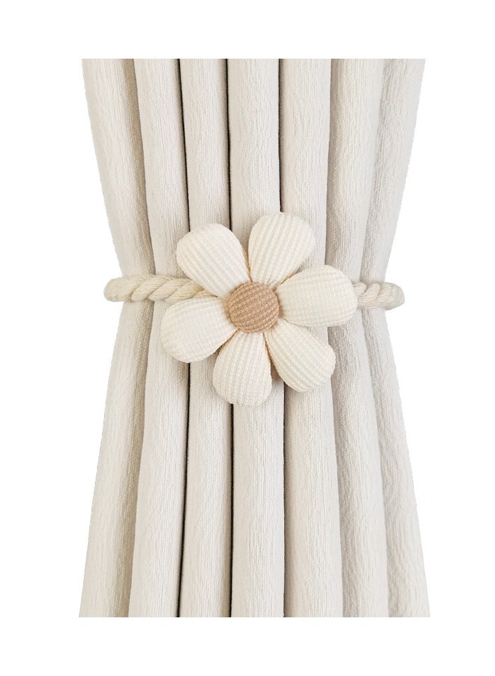 مشبك ستارة مغناطيسي مكون من قطعتين، رباط ستارة بسيط، زهرة صغيرة منعشة، مجموعة حبل ستارة مبتكرة، حامل ستارة الباب لغرفة النوم وغرفة المعيشة وديكور المنزل - Image 5