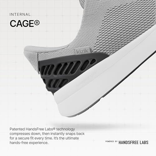 Kizik Lima 2 Slip On Shoes for Men: Comfortable All-Day for Walking, Gym, or Casual Wear, Wide Toe Box Available, Slip in & Stand Out, Hands Free - Black/Bright White Wide M8.5 - Image 4