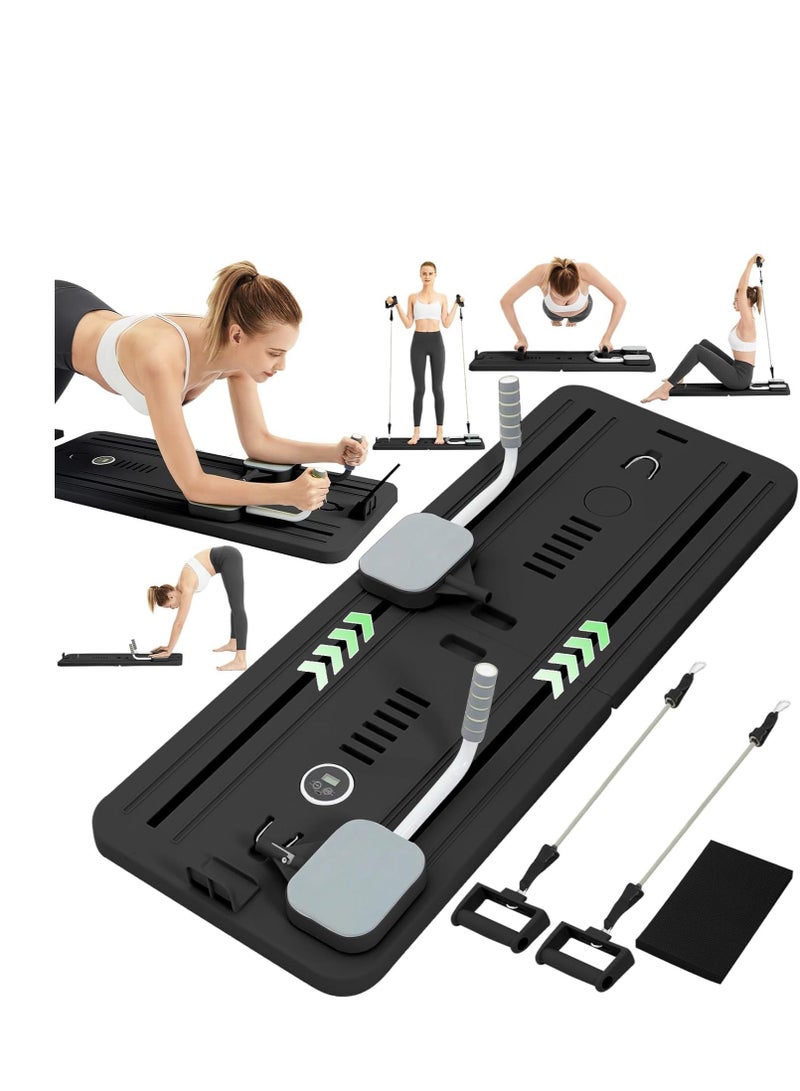 Y&D Portable Pilates Reformer Machine for Home Gym - Auto-Rebound Pilates Board with Abdominal Core Trainer & Full Body Workout  Professional Pilates Equipment for Men Women  - Image 1
