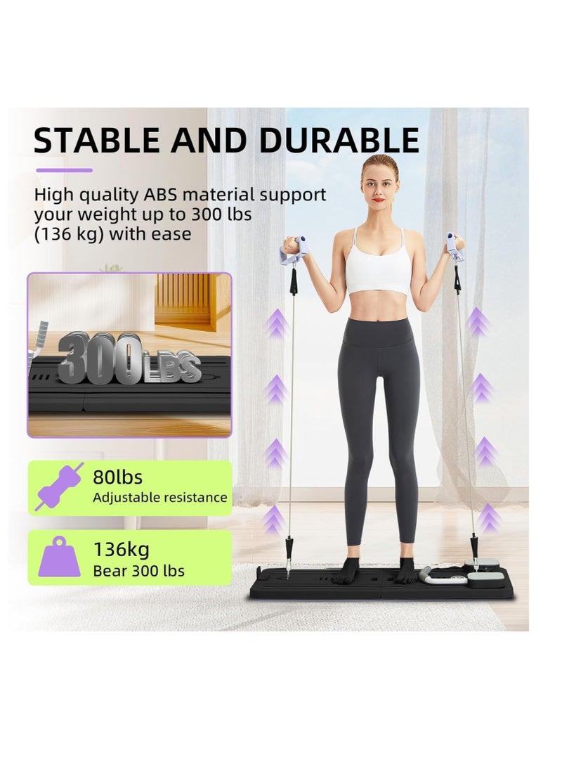 Y&D Portable Pilates Reformer Machine for Home Gym - Auto-Rebound Pilates Board with Abdominal Core Trainer & Full Body Workout  Professional Pilates Equipment for Men Women  - Image 4