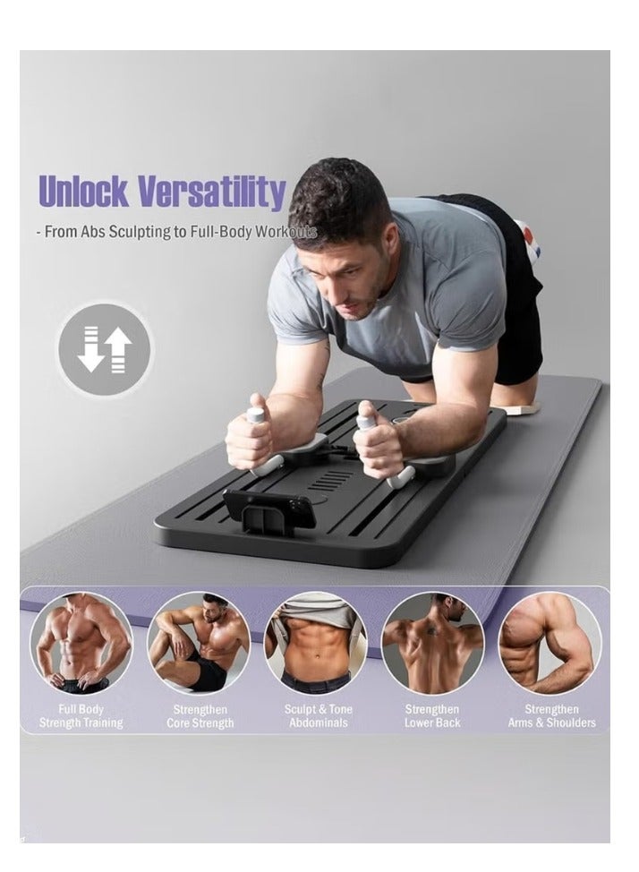 Y&D Portable Pilates Reformer Machine for Home Gym - Auto-Rebound Pilates Board with Abdominal Core Trainer & Full Body Workout  Professional Pilates Equipment for Men Women  - Image 5