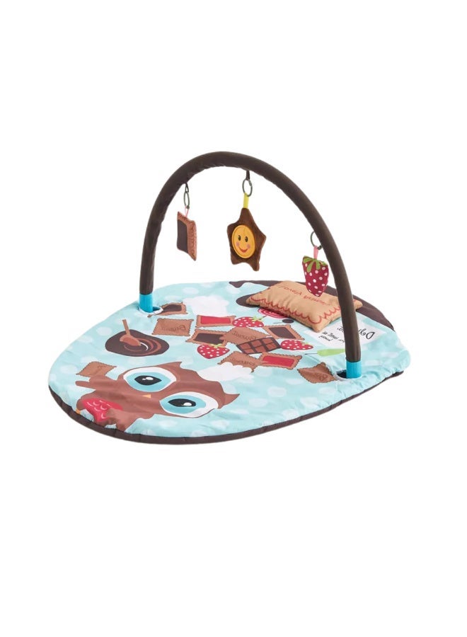 Tiibaby 2 in 1 Portable Baby Cot and Playmat with Mosquito Net and Hanging Toys - Foldable Baby Cot and Playmat - Lightweight and Easy to Carry - Cute and Safe Design for Babies from Birth - Multi-Color (Blue) - Image 3