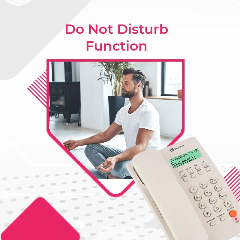 Beetel جهاز G30 الجديد، معتمد من TEC، شاشة LCD لعرض معرف المتصل، LED للجرس، متوافق مع DTMF/FSK، هاتف مكبر صوت قابل للتعديل في اتجاهين، موسيقى أثناء الانتظار، قابل للتثبيت على المكتب/الحائط، تباين LCD بثلاث مستويات (G30-رمادي دافئ) - Image 5