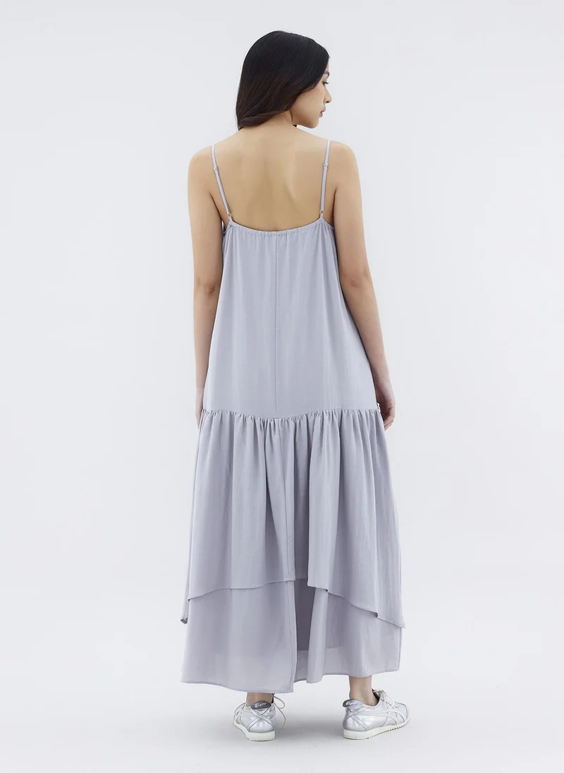 The Editor's Market Syphon Drop Waist Tier Dress