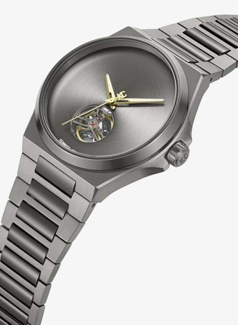 Kenneth Cole New York Verrazzano Men's 43.5mm Automatic Watch with Gunmetal Dial & Stainless Steel Bracelet