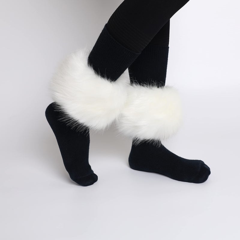 Dikoaina Faux Fur Wrist Cuffs- Winter Furry Bands Fox Fur Wrist Warmer,Arm Warmer, Leg Warmer, One Pair - Image 5