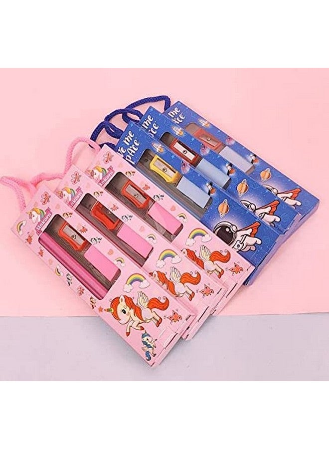 Tera13 TERA 13 Return Gifts for Kids Stationary Set (12 Pcs) Cartoon Stationary Items, Pencil, Eraser, Sharpener School Stationary Set for Girls & Boys Birthday Gifts - Image 5