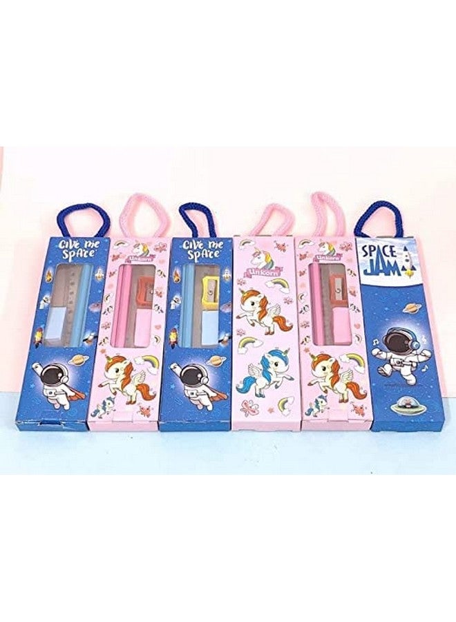 Tera13 TERA 13 Return Gifts for Kids Stationary Set (12 Pcs) Cartoon Stationary Items, Pencil, Eraser, Sharpener School Stationary Set for Girls & Boys Birthday Gifts - Image 3