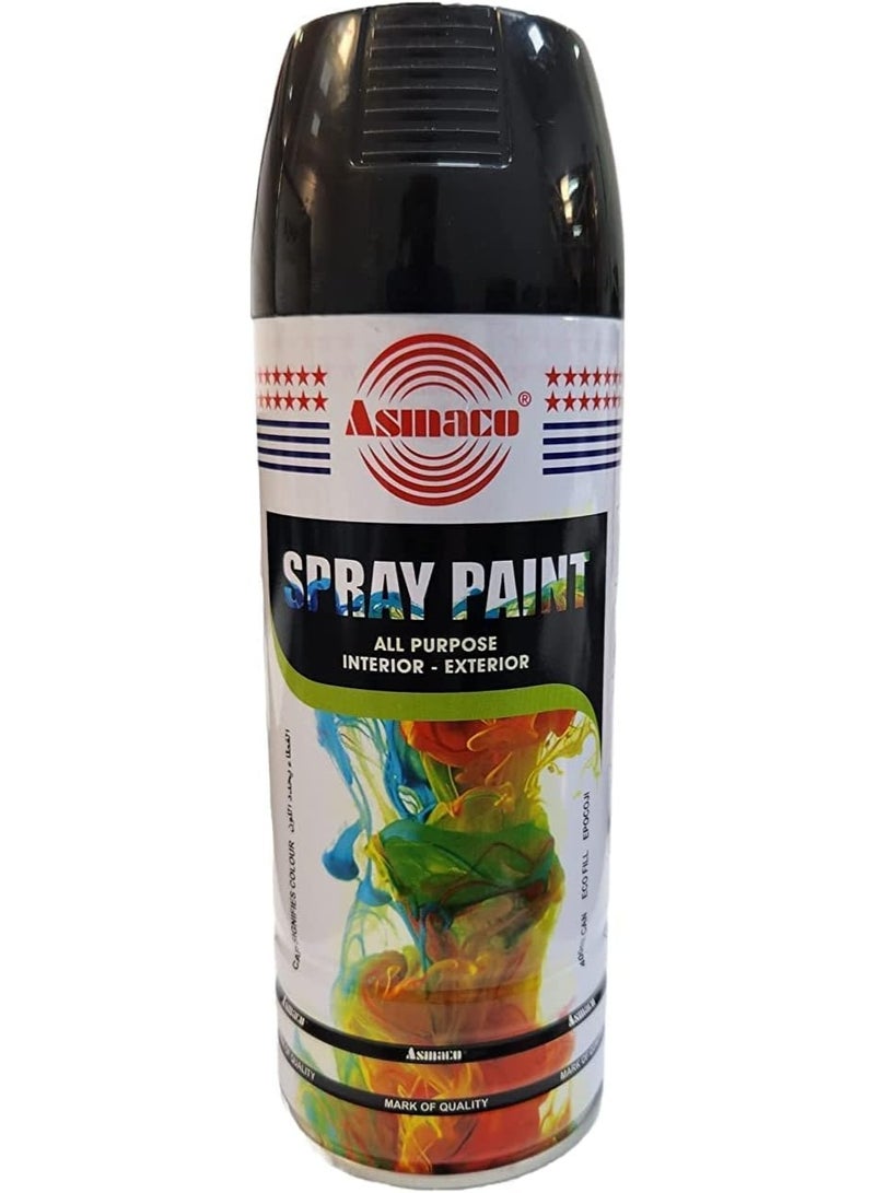 Asmaco Spray Paint Black 400ML - Image 1