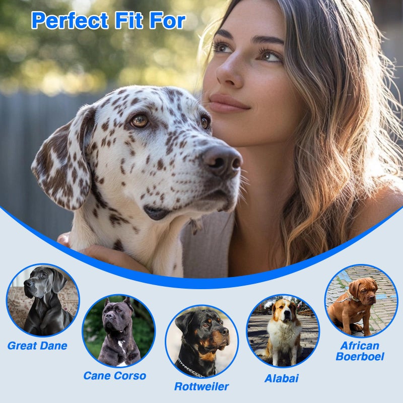 KEUYE Great Dane Muzzle to Prevent Biting,Extra Large Dog Muzzle for Great Dane,Metal Basket Muzzle for Great Dane Breathable and Drinkable - Image 4