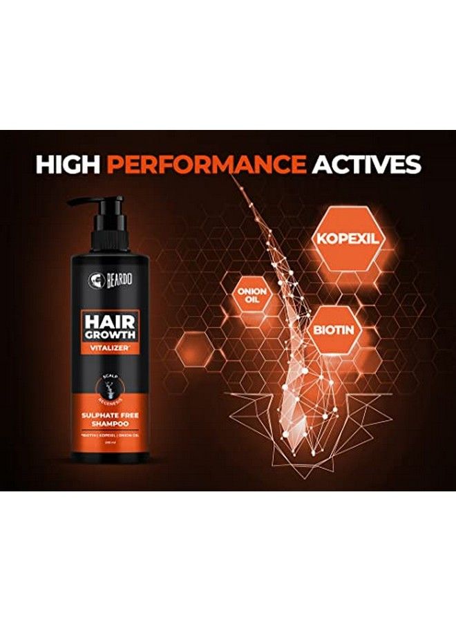 BEARDO Hair Growth Vitalizer Shampoo For Men, 200 Ml ; With Biotin, Kopexil ; Promotes Hair Growth ; Reduces Hair Fall Control ; Sulphate And Paraben Free Shampoo ; Hair Fall Control Shampoo For Men  - Image 3