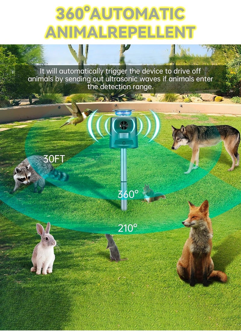 Ultrasonic Animal Repeller, 5 Modes Solar Animal Scarer,Outdoor Animal Deterrent Device with LED Flashing Light, Motion Sensor and Waterproof Device - pzsku/Z31906A69251C22C3F609Z/45/_/1705919952/92837009-79d8-4fda-a110-c11be10b67e4