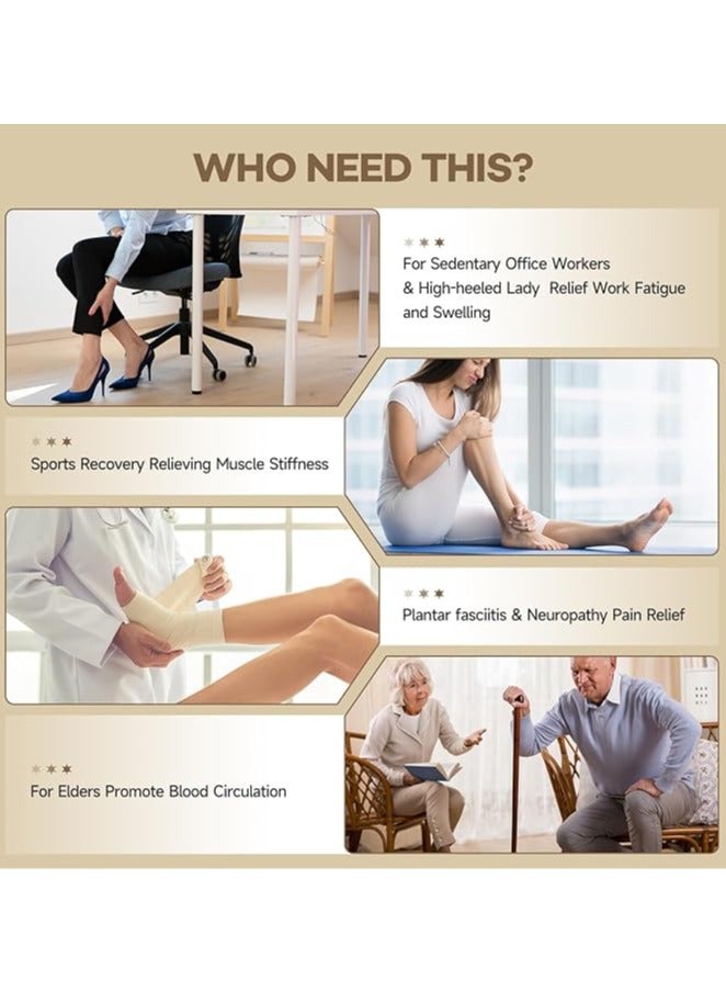 general Neuropathy Foot Massage Cushion, EMS Blood Circulation & Pain Relief Foot Massager, Foldable Foot & Calf Massager with 8 Modes and 32 Intensity Levels for Muscle Relaxation - Image 3