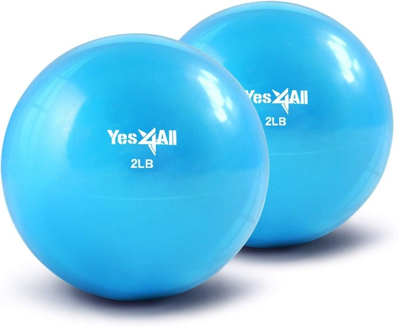 Yes4All Soft Weighted Toning Ball Smooth 2lb Pair - Image 1