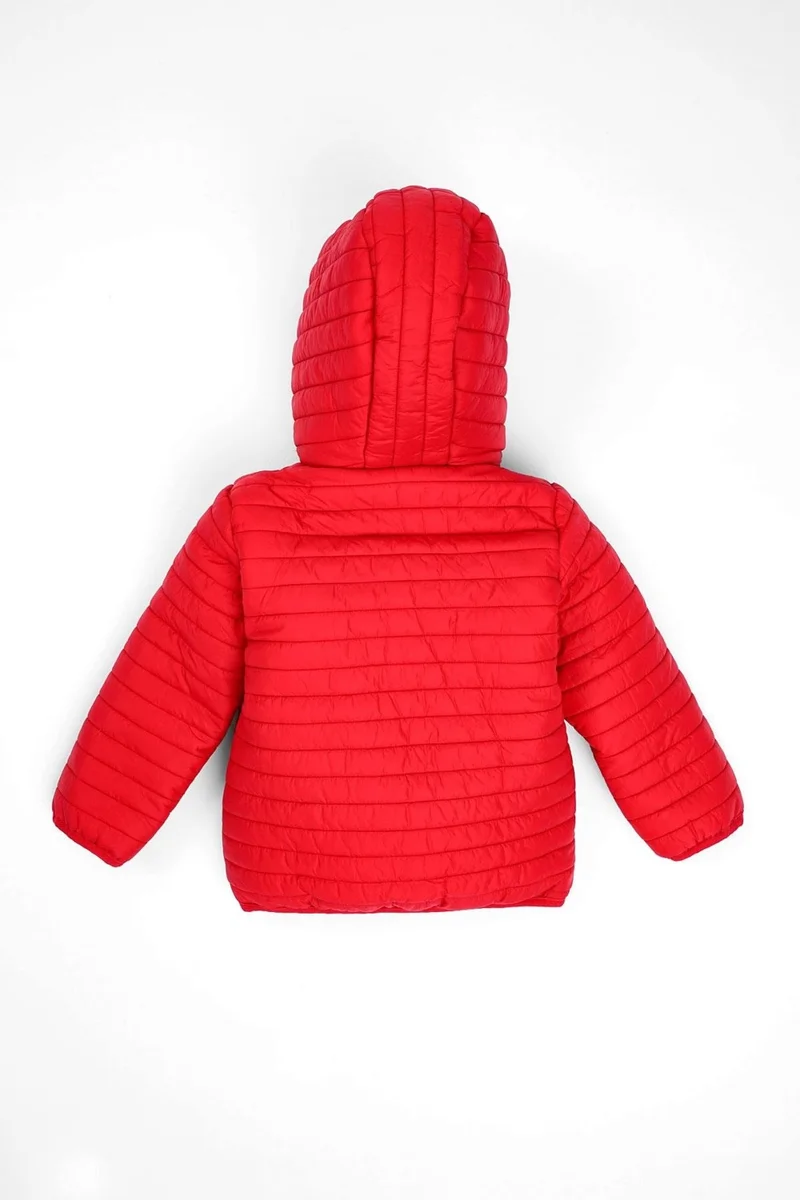 Zepkids Hooded Long Sleeve Red Color Coat