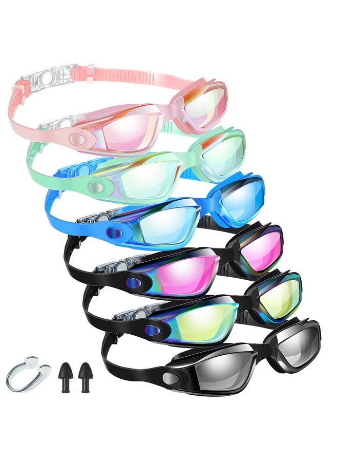 Flutesan 6 Pcs Swim Goggles Swimming Equipment Swimming Goggles Sport Swimming Goggles For Women Men Adult Youth (Bright Color) - Image 1