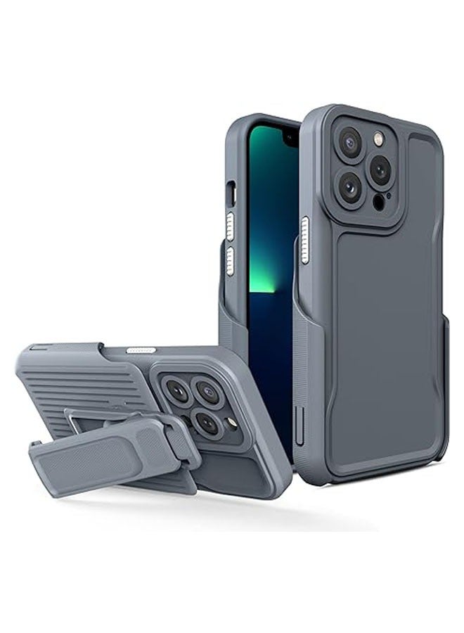 general iPhone15 Pro Max/15 Plus/15 Pro/15 Compatible Phone Case with Clip, with Integrated 360° Swivel Ring Bracket, Detachable Protective Case, Belt Jacket with Bracket