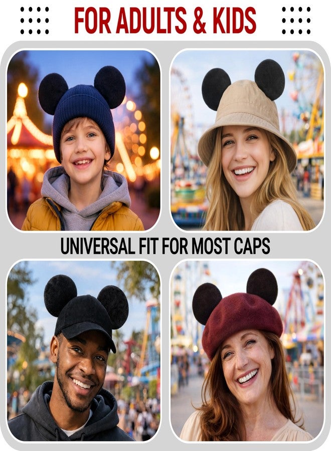 Granatan Upgraded Thick Plush Magnetic Mouse Ears for Hats, 4 Pack Detachable Magnetic Cap Ears, Soft Polyester Accessories for Summer Caps, Adults and Kids, Themed Party Wear - Image 5