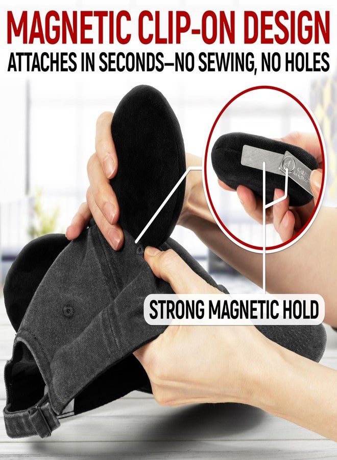 Granatan Upgraded Thick Plush Magnetic Mouse Ears for Hats, 4 Pack Detachable Magnetic Cap Ears, Soft Polyester Accessories for Summer Caps, Adults and Kids, Themed Party Wear - Image 2