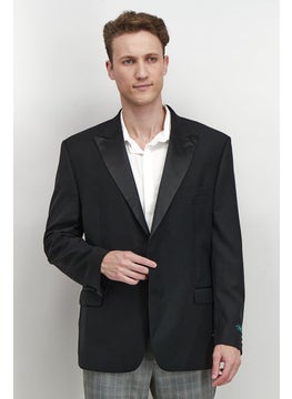 Lauren by Ralph Lauren Men Classic Fit Ultra Flex Suit Jacket, Black  - Image 1