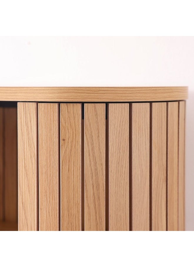 DANUBE HOME Calibra Bookcase Modular Book Shelf Cabinet Modern Design Wooden Shelf Multifunctional Display Rack For Home Office - Light Oak  - Image 1