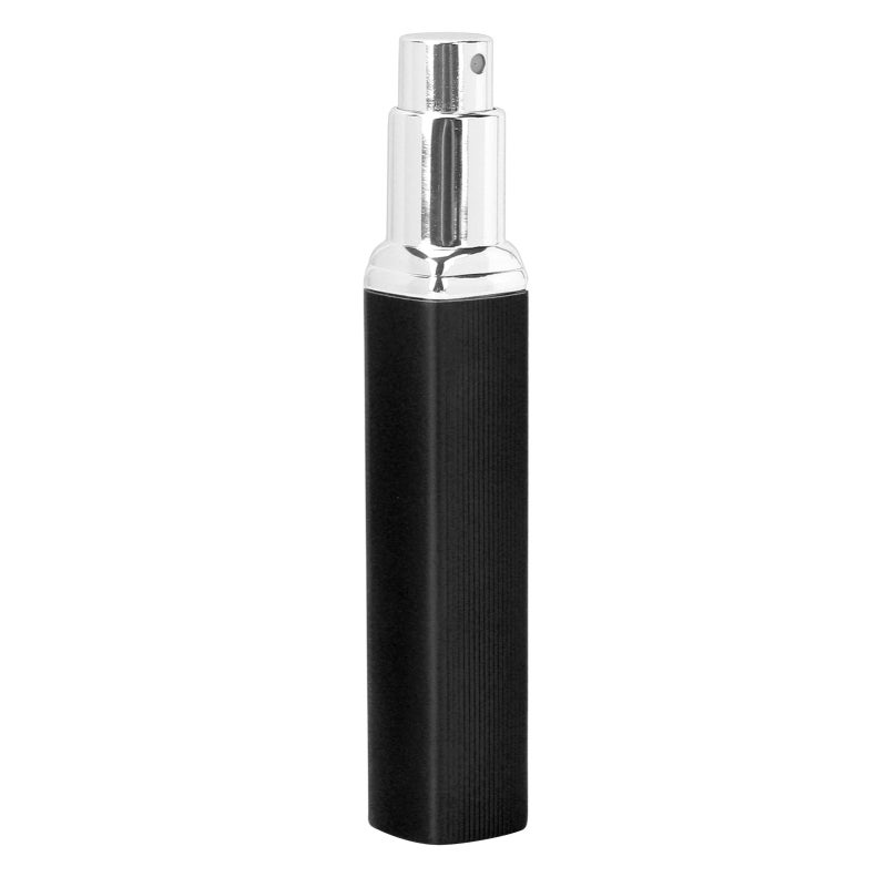 Portable Perfume Atomizer 12ml Black Press Type Nozzle - Even Fine Mist Reusable Perfume Container for Travel Office DIY Perfume Lovers - Image 3