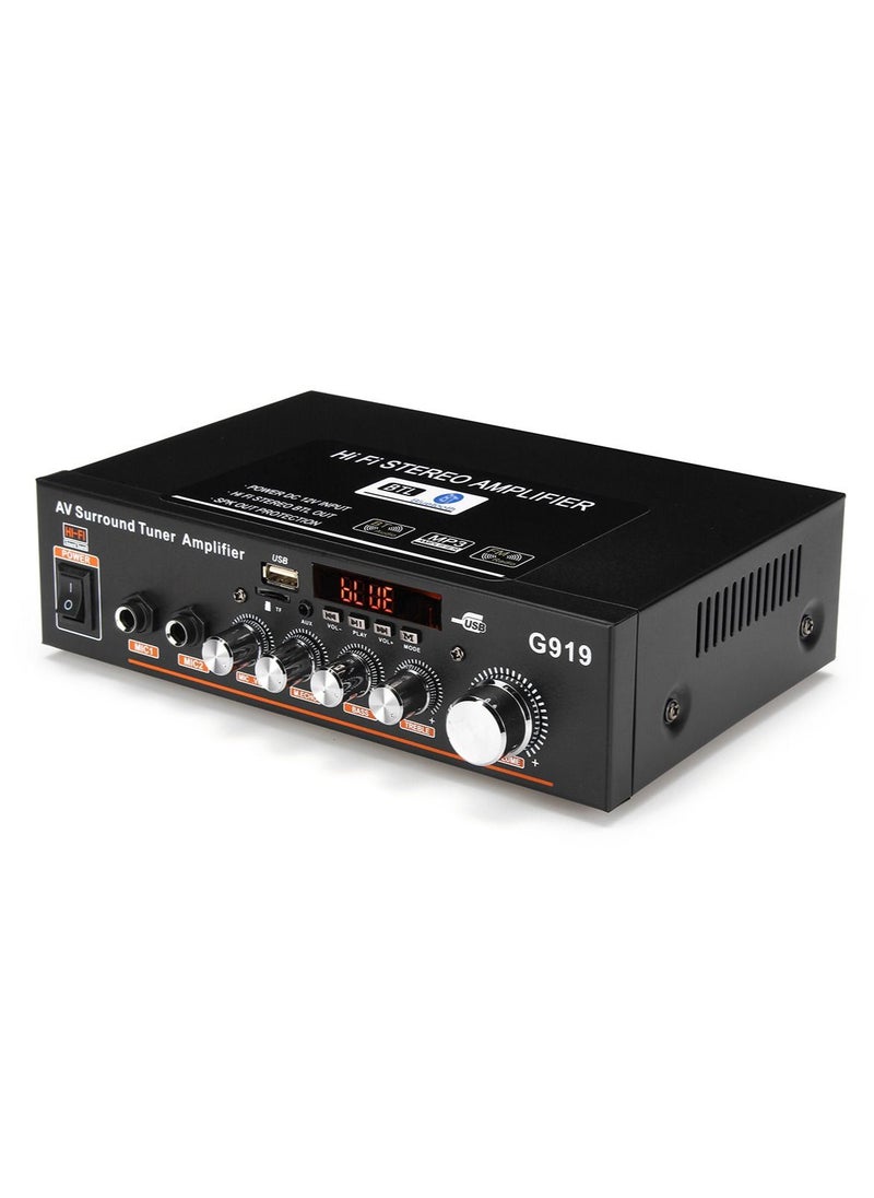 Generic 360W Mini Audio Amplifier Bluetooth Stereo Power Amplifier FM SD Hi-Fi 2CH Music Player for Car 12V 220V  - Image 1