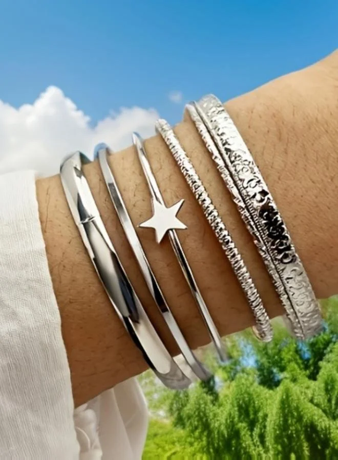 Take Two Take Two Set of 6 - Silver Assorted Bracelet