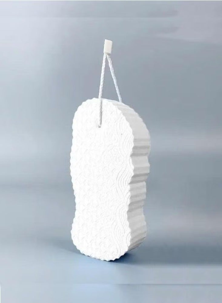 Dream Zone Baby Painless Bath Sponge, Soft Bath Body Shower Sponge with Hook (White) - Image 1